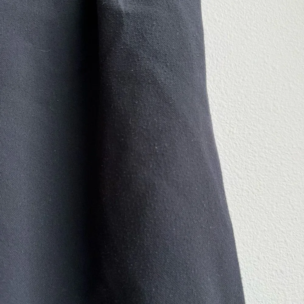 🟣$5/$25 Abercrombie & Fitch Black Wide Straight Leg Trouser Pants Size 27/4 LONG - Picture 8 of 11